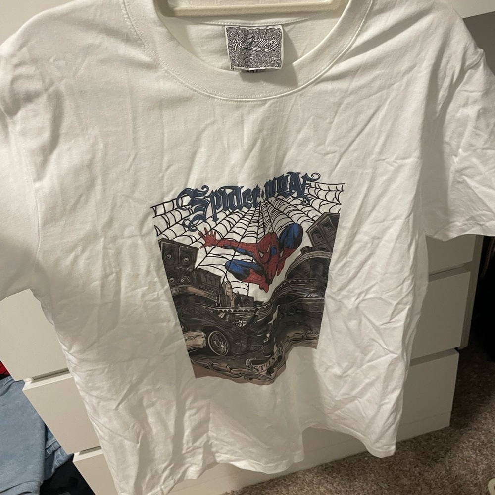 Stussy Spiderman shirt